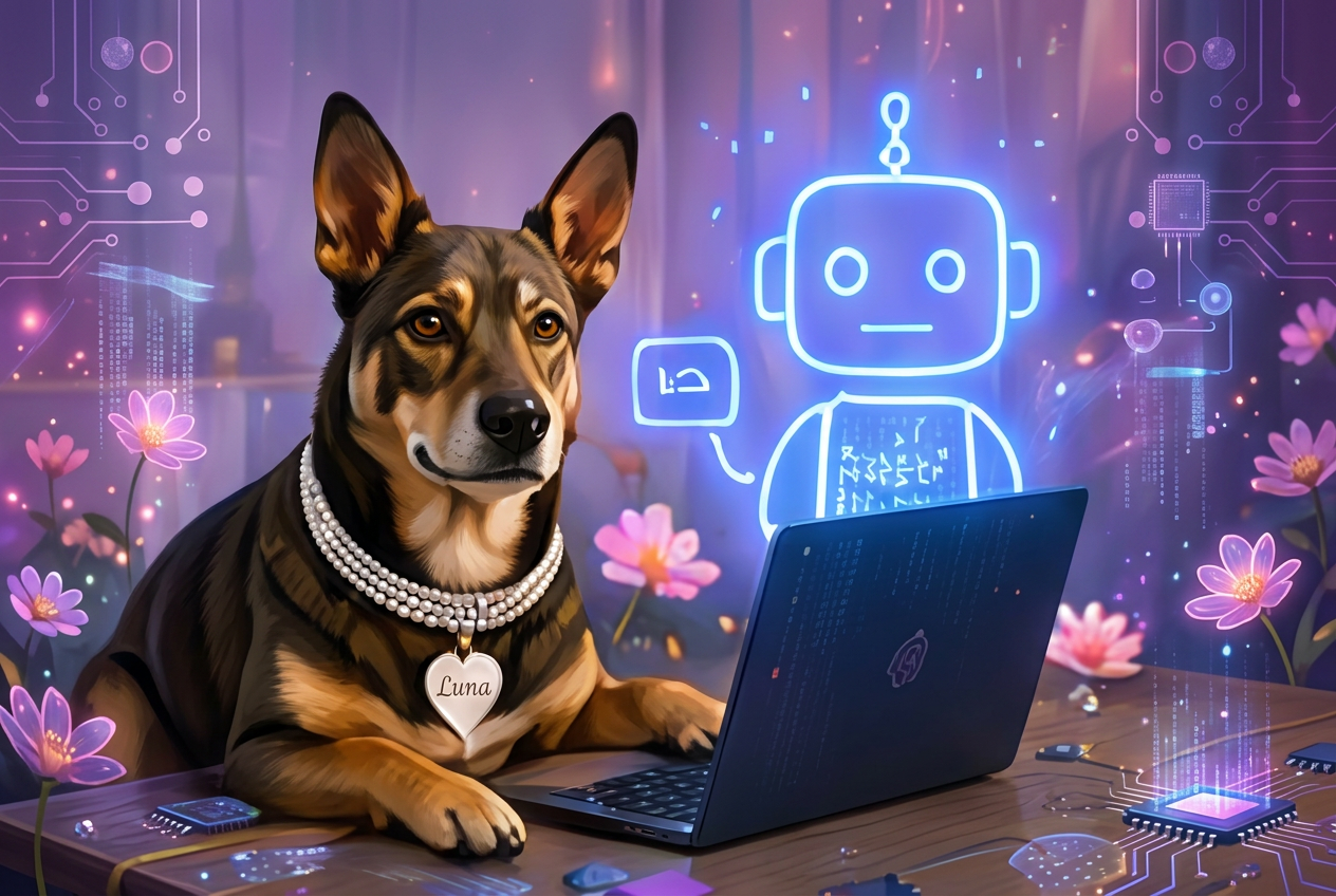 Luna representando o serviço de ChatGPT Exclusivo da sua Marca